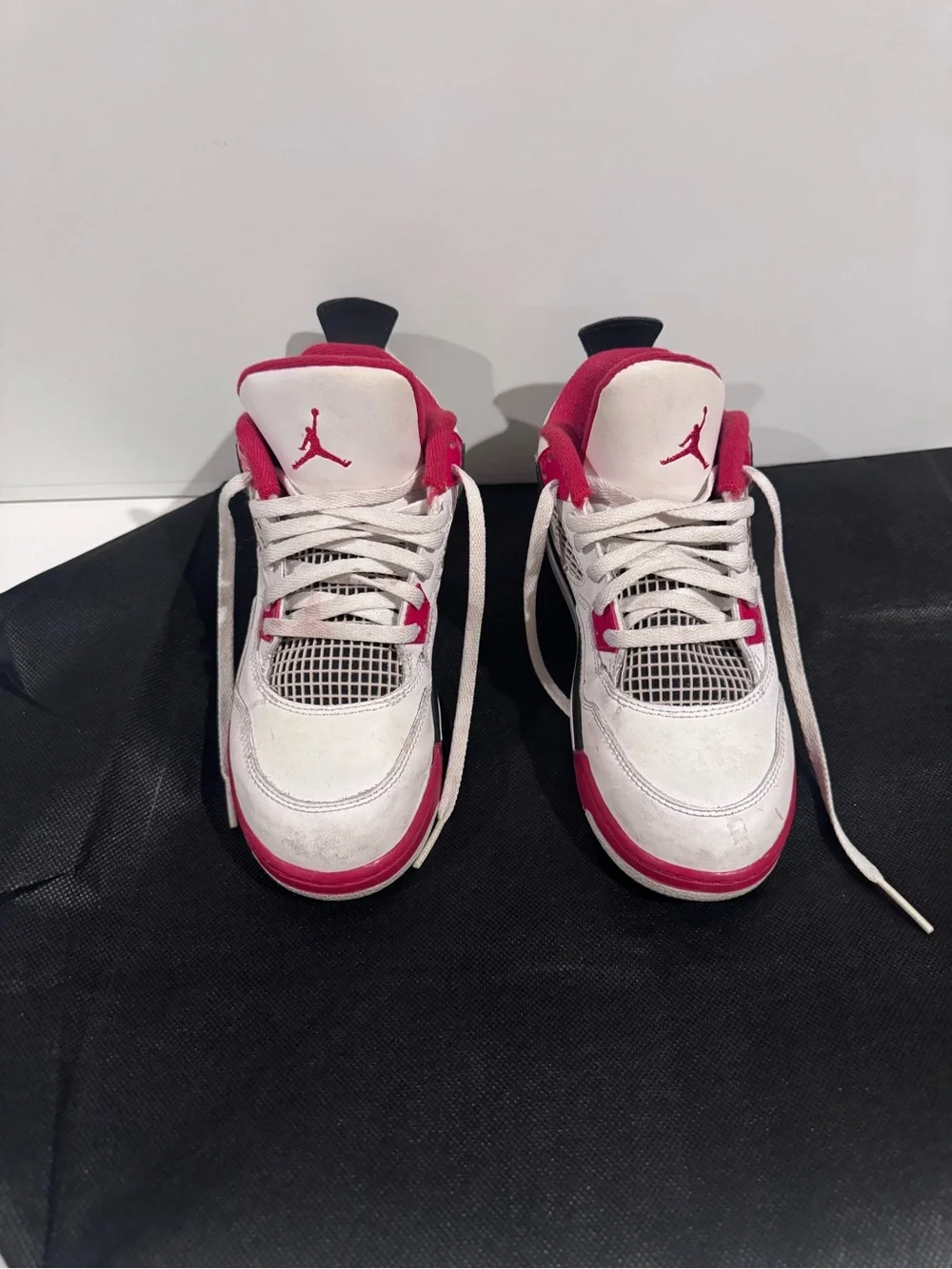 Nike Kids White and Red Jordan Sneakers